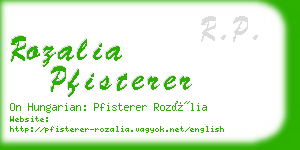 rozalia pfisterer business card